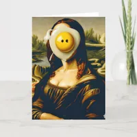 Funny Mona and an Egg on Her Face Card