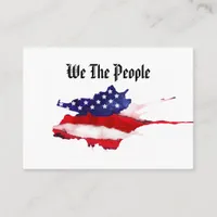 *~* Watercolor We The People American Flag Business Card