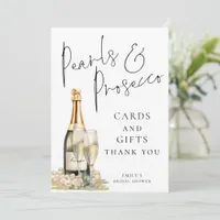 Pearls Prosecco Cards and Gifts Sign Card