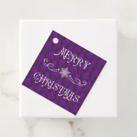 Christmas Elegant, Victorian Damask Personalized Favor Tags