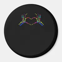 Cute Skeleton Sign Colorful Halloween Classic Magnet