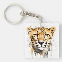 Cheetah Portrait Keychain