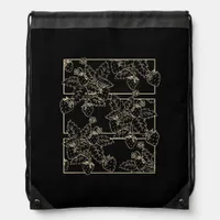 Cottagecore Goblincore Aesthetic Strawberries Drawstring Bag