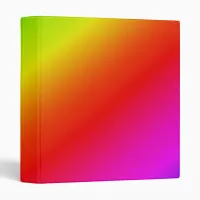 Diagonal Rainbow Gradient Red to Green Binder