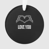 To Death Skeleton Heart Hands Classic Look Ornament