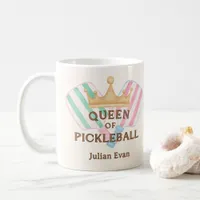 Retro County Club Queen of Pickleball Coffee Mug