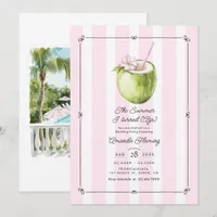 Coastal Chic Preppy Old Money Summer Birthday  Invitation