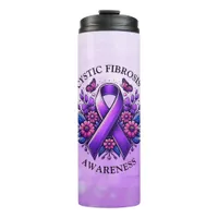 Cystic Fibrosis Awareness Ribbon Thermal Tumbler