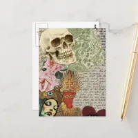 Mary Mixed Media Collage Postcard