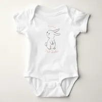 Baby girl's first Easter with cute bunny Baby Bodysuit