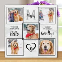 Pet Memorial Keepsake 5 Photo Collage Plaque
