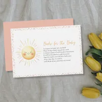 Books for Baby Cute Sunshine Theme Baby Shower  Enclosure Card