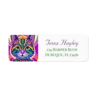 Colorful Mystical Spiritual Cat Label