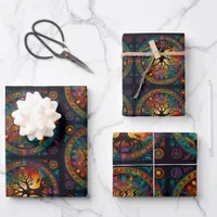 Vivid Tree of Life – Mystical Fusion  Wrapping Paper Sheets