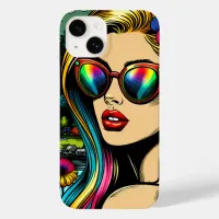 Woman and Parrot in the Park Pop Art  Case-Mate iPhone 14 Case