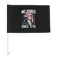 No Kings In America Patriotic Vintage Graphic Look Car Flag