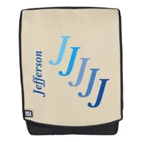 Adult Backpack - Name and Initial in Blues