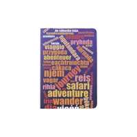Colorful Journey in Many Languages Word Cloud Passport Holder