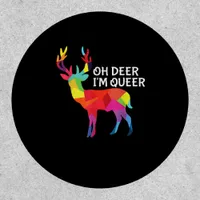 Oh Deer Queer Funny Pun LGBT Pride Design Patch