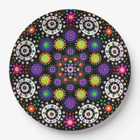 Psychedelic Dot Mandala   Paper Plates