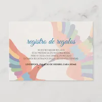 Fiesta Colorful Floral Modern Boda Spanish Wedding Enclosure Card