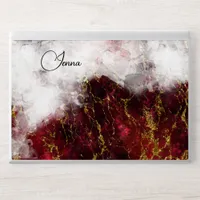  Vivid Red Garnet Crystal Gold  HP Laptop Skin