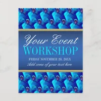 Blue Business Workshop Party Invitation template