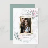 SAVE THE DATE | Watercolor Eucalyptus Foliage Invitation