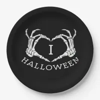 Halloween! Classic - Skeleton Hands Heart Paper Plates