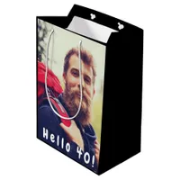 40th birthday photo hello 40 guy medium gift bag