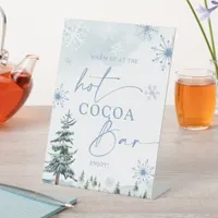 Hot Cocoa Bar sign, winter wonderland baby shower Pedestal Sign