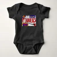 Boy's Name Finneus Spider Web Super Powers  Baby Bodysuit