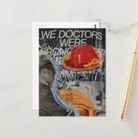 Vintage Man with a floating dessert collage Postcard