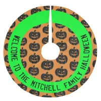 Personalized Pumpkins Halloween Tree Skirt