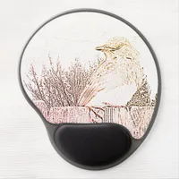 Mousepad - Bird on Wooden Fence