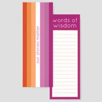 Women Pink Orange Stripes Lesbian Flag Bookmarks
