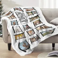 Rustic Frames Black/Wht Love Is Family ID1015 Fleece Blanket