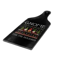 Funny Colorful Pixelated Gnome for the Holidays Cutting Board