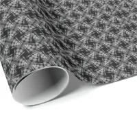 Stylish Grille Black Wrapping Paper