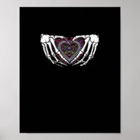 Skeleton Hand Heart Muertos Mexican Day Of Dead Poster