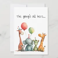 Birthday with Cute Quirky Cartoon Animals Card