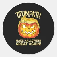 Trumpkin Make Halloween Great Again Funny Pumpkin  Classic Round Sticker