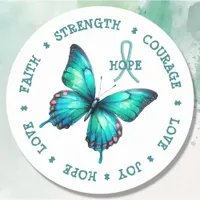 Myasthenia Gravis Hope  Strength Butterfly Sticker