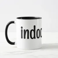 Indoor Only Cat Minimalist Typography Mug