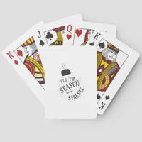 Tis The Season To Sparkle Holiday Cute Fun Poker Cards