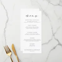 Modern Elegant Script Typography Menu