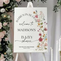 Babies In Bloom Sign | Baby Shower Welcome Sign 