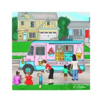 A Hot Summer Day | A Whimsical Illustration Metal Print