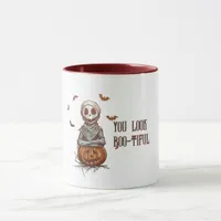 Halloween Mummy and Bats Mug