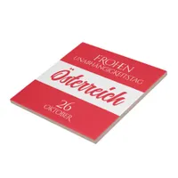 Austria Independence Day Austrian National Flag Ceramic Tile